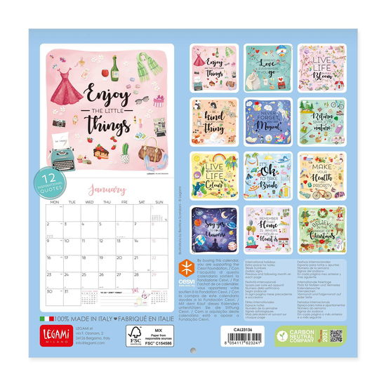 Legami · Uncoated Paper Live Happy Wall Calendar 2023 (Kalender) (2022)