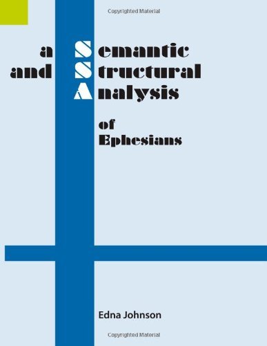 Cover for Edna Johnson · A Semantic and Structural Analysis of Ephesians (Semantic and Structural Analyses Series) (Pocketbok) (2008)