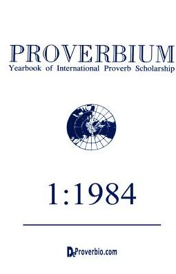 Cover for Wolfgang Mieder · Proverbium: Yearbook of International Proverb Scholarship (Paperback Book) (1984)