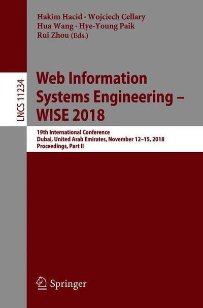 Cover for Web Information Systems Engineering WISE 2018 (Book) [1st ed. 2018 edition] (2018)
