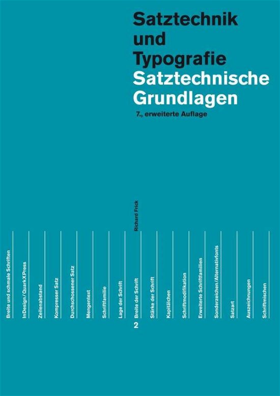 Cover for Frick · Satztechnische Grundlagen (Book)