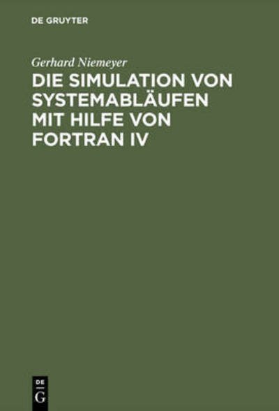 Die Simulation von Systemabläu - Niemeyer - Bücher -  - 9783110040241 - 1. Juni 1972