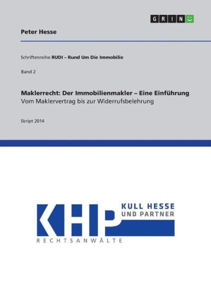 Cover for Hesse · Maklerrecht: Der Immobilienmakler (Book) [German edition] (2014)