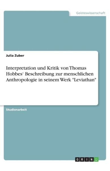 Cover for Zuber · Interpretation und Kritik von Tho (Buch)
