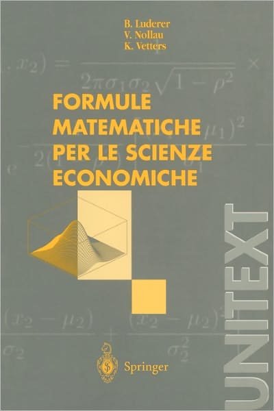 B Luderer · Formule Matematiche Per Le Scienze Economiche (Hardcover Book) [2003 edition] (2003)