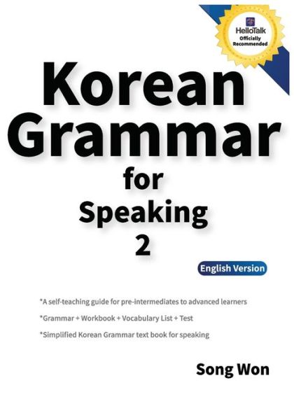 Cover for Song Won · Korean Grammar for Speaking 2 - Korean Grammar for Speaking (Paperback Book) (2019)