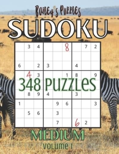 Cover for Bailey Carter · 348 Medium Sudoku Puzzles: unique &amp; quality brain games perfect for adults! (Paperback Bog) (2020)