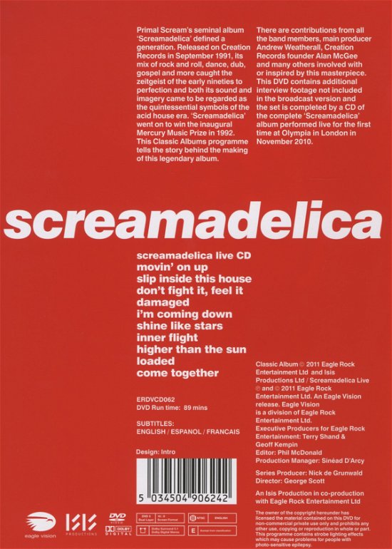 Classic Albums - Screamadelica - Primal Scream - Film - EAGLE VISION DVD - 5034504906242 - 22. april 2013