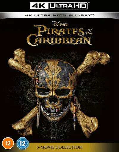 Pirates Of The Caribbean - 1 to 5 Movie Collection - Pirates of the Carribean 15 Uhd BD - Elokuva - Walt Disney - 8717418613242 - sunnuntai 26. maaliskuuta 2023