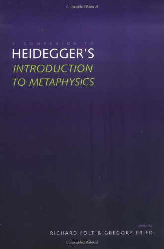 Cover for Richard Polt · A Companion to Heidegger's &quot;Introduction to Metaphysics&quot; (Paperback Book) (2001)