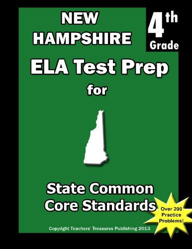 Cover for Teachers' Treasures · New Hampshire 4th Grade Ela Test Prep: Common Core Learning Standards (Paperback Book) (2013)