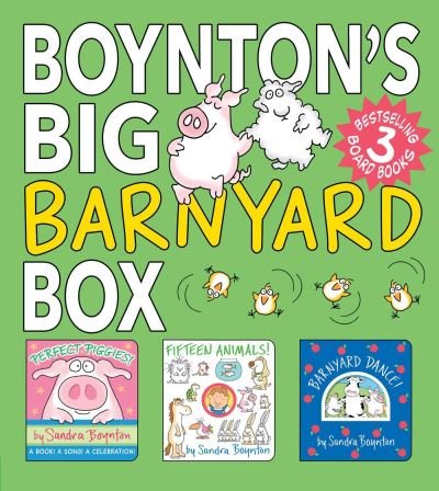 Boynton's Big Barnyard Box (Boxed Set): Perfect Piggies!; Fifteen Animals!; Barnyard Dance! - Boynton on Board - Sandra Boynton - Boeken - Simon & Schuster - 9781665925242 - 11 april 2024