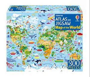 Atlas and Jigsaw Map of the World - Usborne Book and Jigsaw - Sam Smith - Books - Usborne Publishing Ltd - 9781805071242 - February 29, 2024