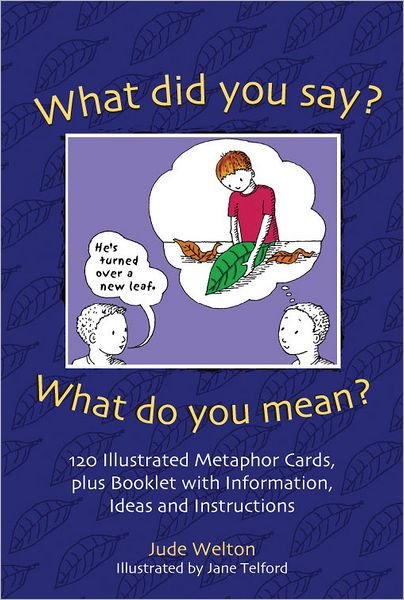 What Did You Say? What Do You Mean?: 120 Illustrated Metaphor Cards, plus Booklet with Information, Ideas and Instructions - Jude Welton - Books - Jessica Kingsley Publishers - 9781843109242 - April 15, 2009