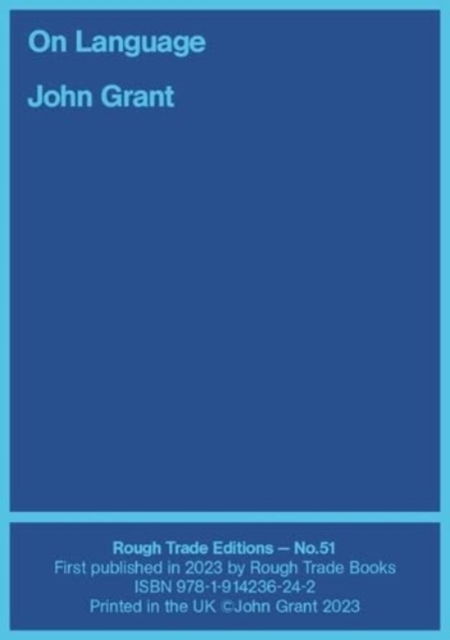 Cover for John Grant · On Language - John Grant and Will Burns (RT#51) (Taschenbuch) (2023)