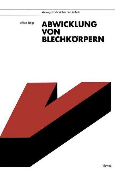 Cover for Alfred Boege · Abwicklung Von Blechkoerpern (Taschenbuch) [1992 edition] (1992)