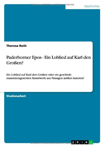 Cover for Roth · Paderborner Epos - Ein Loblied auf (Bok) [German edition] (2013)