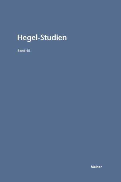 Cover for Walter Jaeschke · Hegel-Studien Band 45 (Paperback Book) (2011)