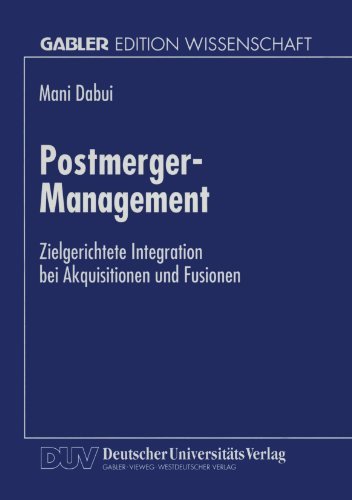 Cover for Mani Dabui · Postmerger-Management (Paperback Book) [1998 edition] (1998)