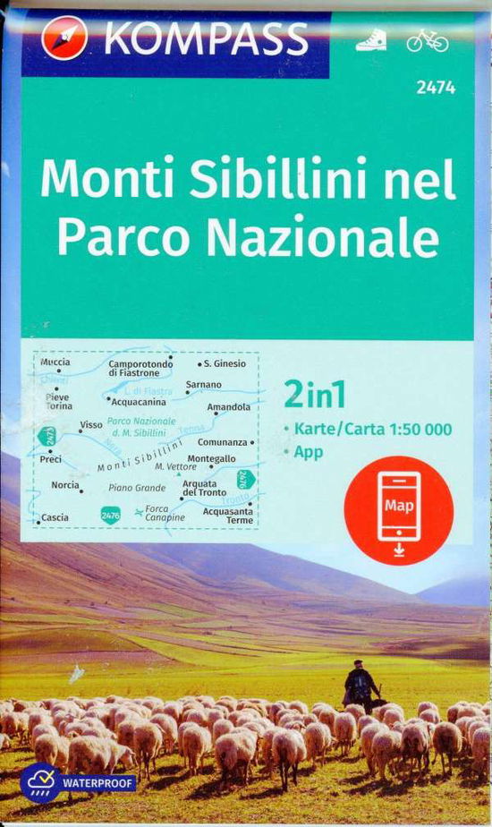 Kompass Wanderkarte: Monti Sibillini nel Parco Nazionale - Mair-Dumont / Kompass - Books - Kompass - 9783991211242 - June 1, 2021