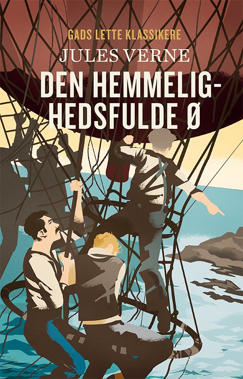 Cover for Jules Verne · Gads Lette Klassikere: GADS LETTE KLASSIKERE: Den hemmelighedsfulde ø (Indbundet Bog) [2. udgave] (2022)