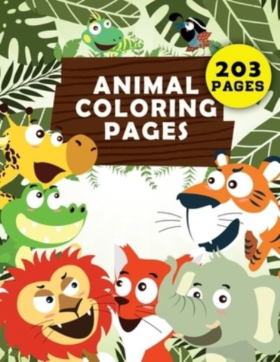 Cover for Ilyas Khalil Handaoui · Animal Coloring Pages: Coloring Book with Fun, Easy, and Relaxing Coloring Pages for Animal Lovers (Paperback Book) (2021)