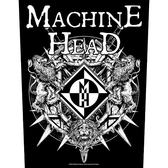 Machine Head Back Patch: Crest With Swords - Machine Head - Produtos -  - 5055339799243 - 