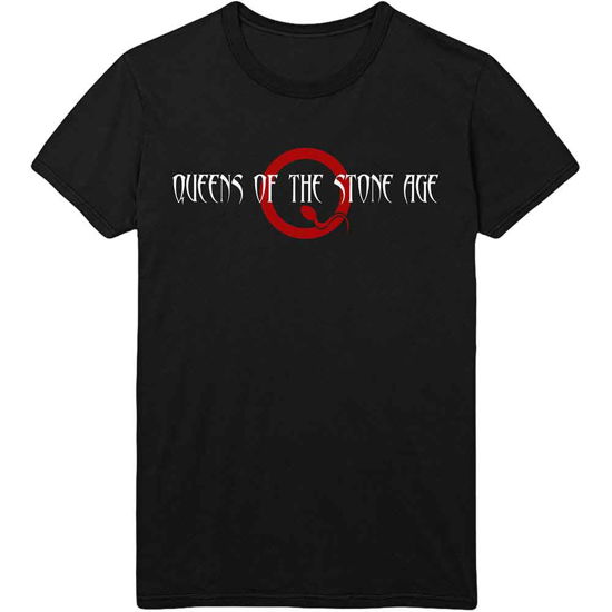 Queens Of The Stone Age Unisex T-Shirt: Text Logo - Queens Of The Stone Age - Mercancía -  - 5056012042243 - 