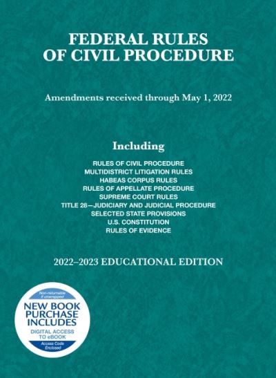 Cover for A. Benjamin Spencer · Federal Rules of Civil Procedure, Educational Edition, 2022-2023 - Selected Statutes (Paperback Book) (2022)