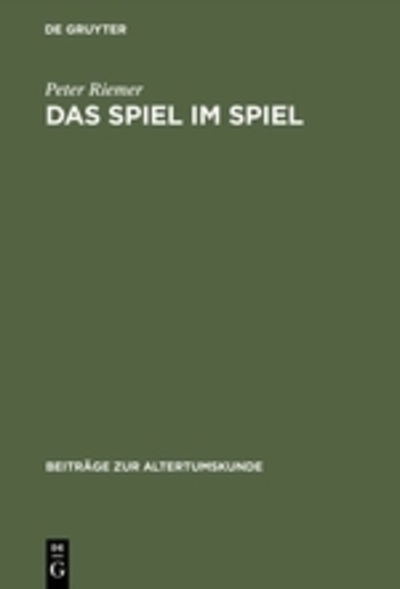 Cover for Riemer · Das Spiel im Spiel (Book) [German edition] (1996)