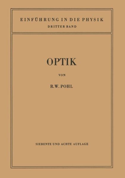 Cover for Robert Wichard Pohl · Einfuhrung in Die Optik (Paperback Book) (1948)