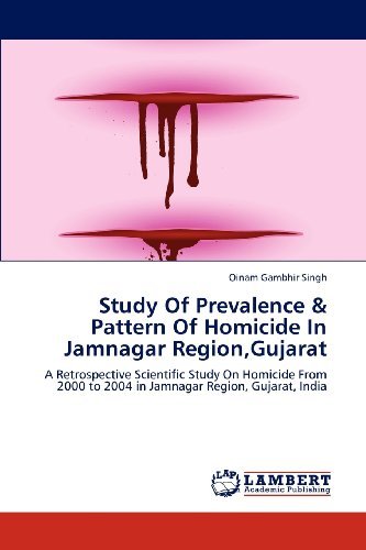 Cover for Oinam Gambhir Singh · Study of Prevalence &amp; Pattern of Homicide in Jamnagar Region,gujarat: a Retrospective Scientific Study on Homicide from 2000 to 2004 in Jamnagar Region, Gujarat, India (Taschenbuch) (2012)
