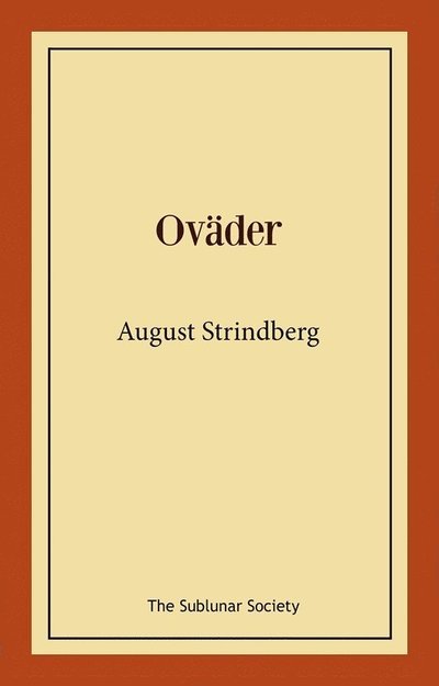 Cover for August Strindberg · Oväder (Bog) (2021)