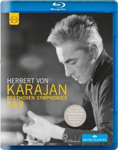 Cover for Herbert Von Karajan Berliner Philharmoniker · Herbert Van Karajan - Beethoven Symphonies No. 5 &amp; 9 (Blu-ray) (2015)