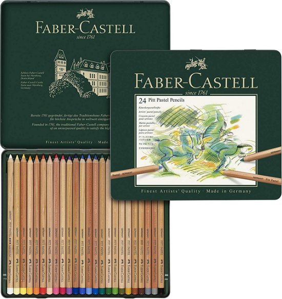 Colour Pencil Pitt Pastel Tin Of 24 (112124) - Faber-castell - Gadżety - Faber-Castell - 4005401121244 - 