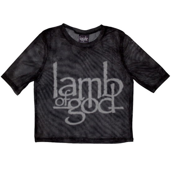 Lamb Of God Ladies Crop Top: Logo (Mesh) - Lamb Of God - Merchandise -  - 5056737292244 - October 10, 2024