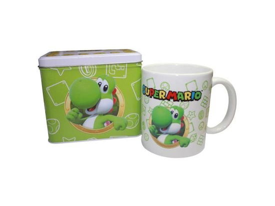 Cover for Nintendo · NINTENDO - YOSHI - Metal Bank 12 x 9 x 11cm + Mug (Toys)