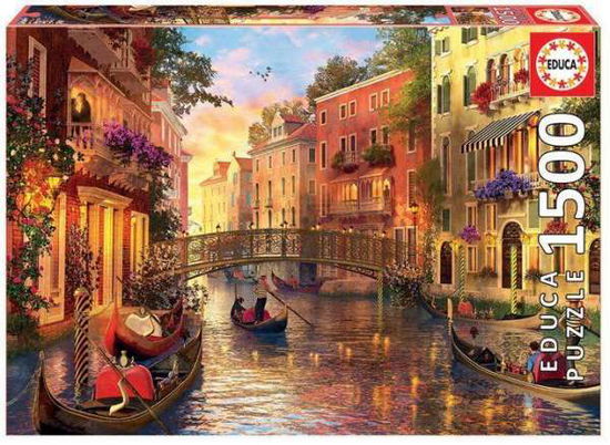 Sunset in Venice 1500pc Jigsaw Puzzle - Educa - Produtos - PAUL LAMOND/UNIVERSTIY GAMES - 8412668171244 - 25 de junho de 2021