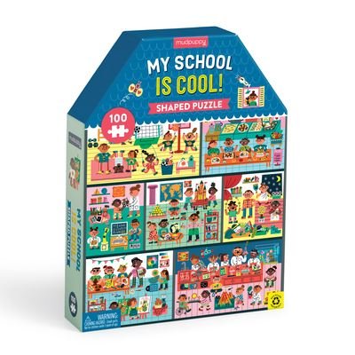 Cover for Mudpuppy · My School is Cool 100 Piece Puzzle House-shaped Puzzle (SPIEL) (2023)