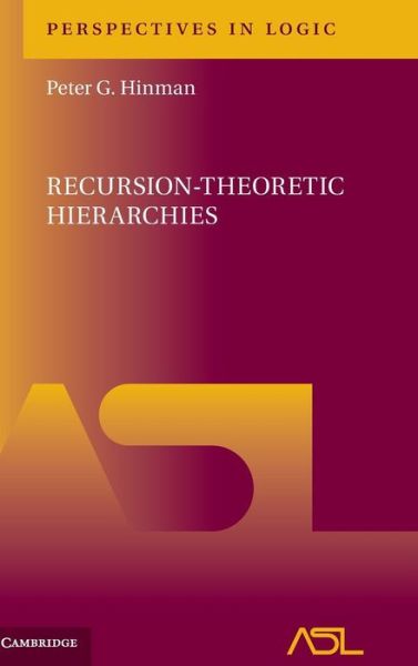 Cover for Hinman, Peter G. (University of Michigan, Ann Arbor) · Recursion-Theoretic Hierarchies - Perspectives in Logic (Hardcover bog) (2017)