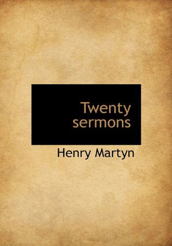 Cover for Henry Martyn · Twenty Sermons (Hardcover Book) (2010)