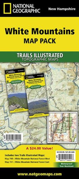 Cover for National Geographic Maps · White Mountains National Forest, Map Pack Bundle: Trails Illustrated Other Rec. Areas (Landkarten) [2008th edition] (2020)