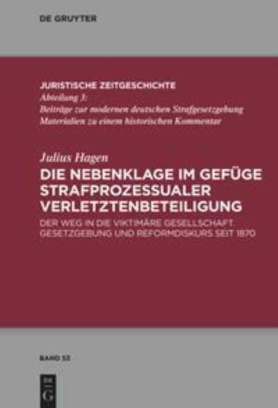 Cover for Hagen · Die Nebenklage im Gefüge strafpro (Bok) (2021)