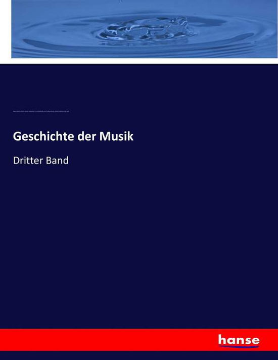 Cover for Ambros · Geschichte der Musik (Book) (2017)