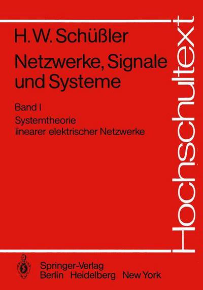 Cover for Hans Wilhelm Schussler · Netzwerke, Signale und Systeme - Hochschultext (Paperback Book) [German edition] (1981)