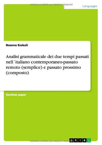 Cover for Esskali · Analisi grammaticale dei due te (Bok) [Italian edition] (2014)