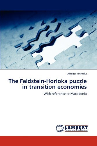 Cover for Despina Petreska · The Feldstein-horioka Puzzle in Transition Economies: with Reference to Macedonia (Paperback Bog) (2012)