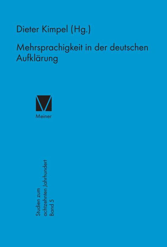 Cover for Mehrsprachigkeit in der deutschen Aufkla?rung (Book) (1985)