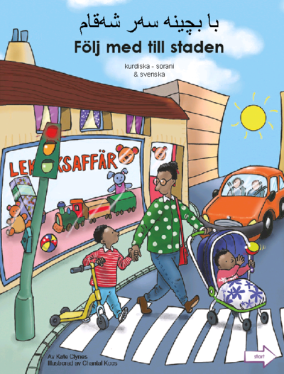 Cover for Kate Clynes · Följ med till staden (kurdiska och svenska) (Board book) (2018)