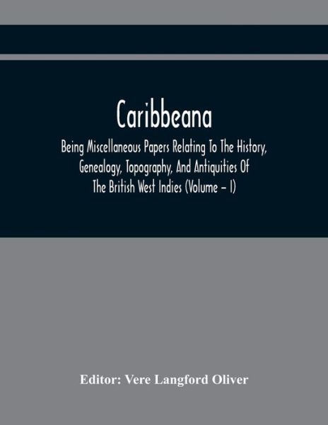 Cover for Vere Langford Oliver · Caribbeana (Taschenbuch) (2021)